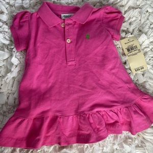 Ralph Lauren Baby Dress Pink 3 Months New
